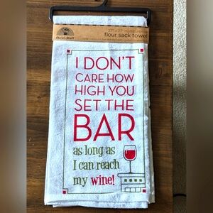 NWT Wine Themed Dish Towel